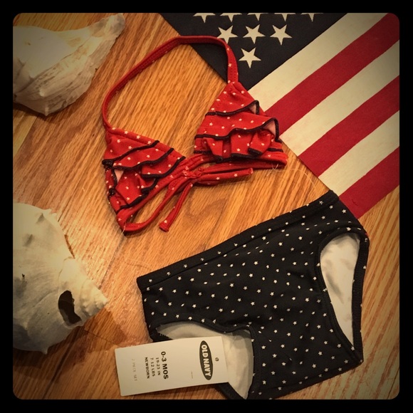 Old Navy Other - Old Navy 0-3 Month Patriotic Bikini Bathing Suit!
